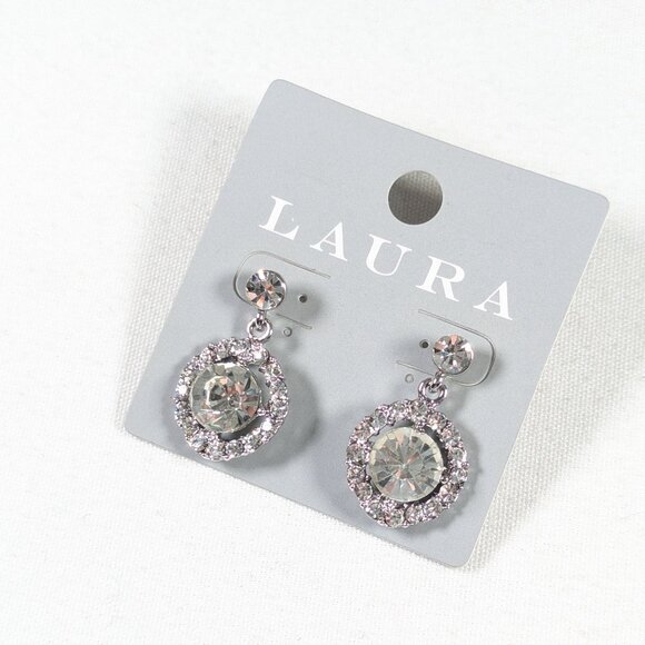 NWT glitzy dangle earrings by Laura for pierced ears - Picture 2 of 5